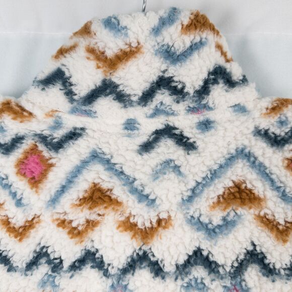 Eddie Bauer Plush 1/4 Zip Fleece Pullover Womens Large Multicolor Aztec Gorpcore - Picture 15 of 16